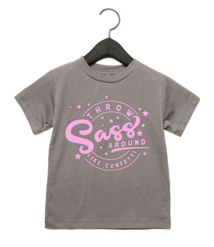 'Throw sass around like confetti' Kids T-Shirt