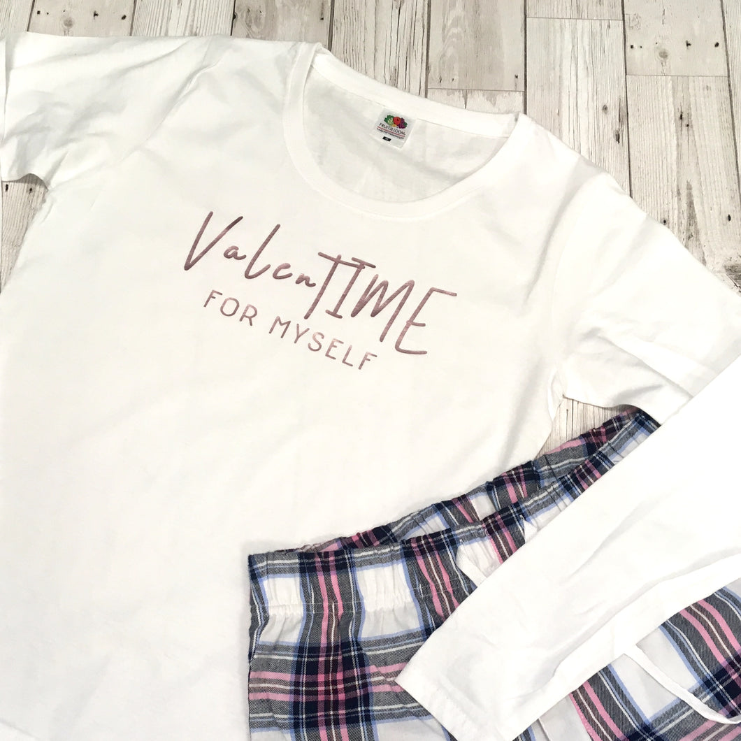 'ValenTIME for myself' Ladies Pyjama Set