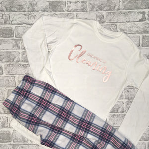 'Dreaming of Cleaning' Ladies Pyjamas - 100% cotton