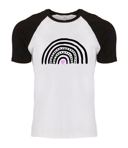 Ladies Rainbow Raglan T-Shirt - Unisex Fit