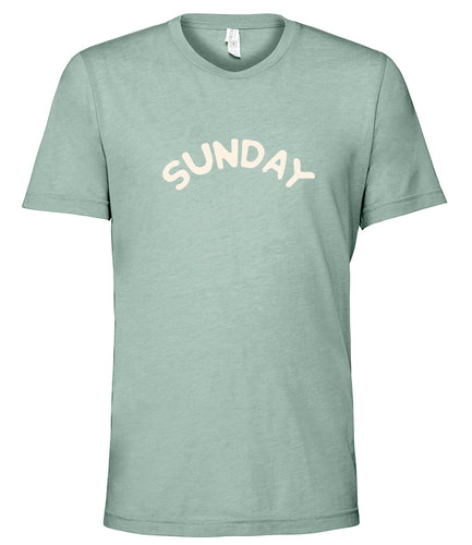 Mens 'SUNDAY' Casual T-shirt - Dusty Blue