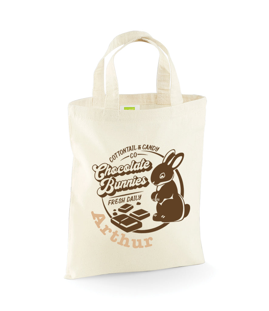 Personalised 'Chocolate Bunnies' Easter Mini Tote Bag
