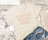 'COFFEE WORK WINE' Ladies Fit T-Shirt