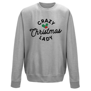 'Crazy Christmas Lady' Unisex Fit Sweatshirt