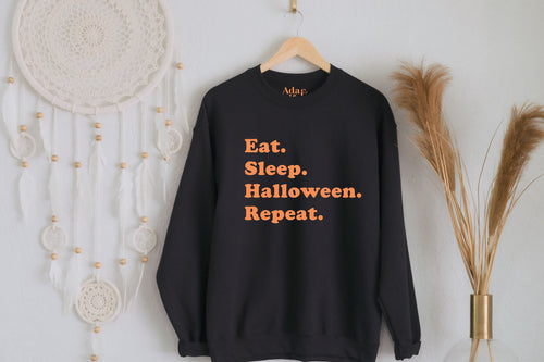 'Eat. Sleep. Halloween. Repeat' Adults Sweatshirt