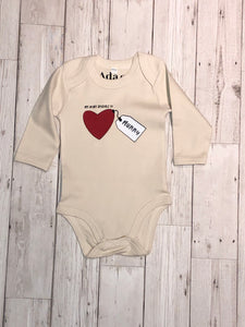 'My Heart Belongs To Daddy' Long Sleeve Baby Vest