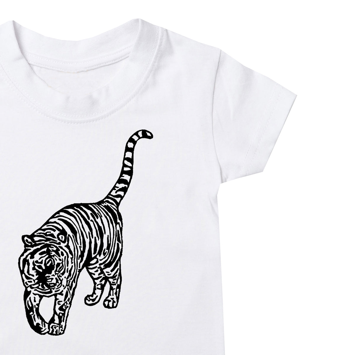 Prowling Tiger Kids T-Shirt - White – Ada & Alfred