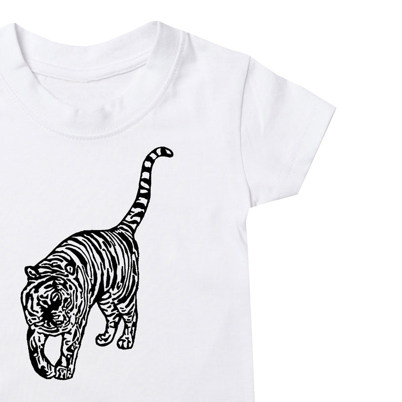 Prowling Tiger Kids T-Shirt - White