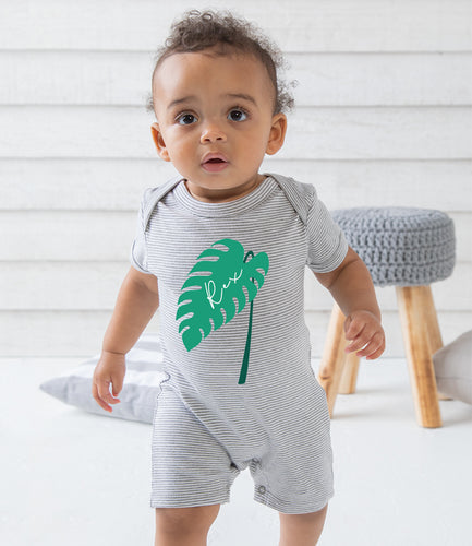 Personalised Monstera Leaf Romper