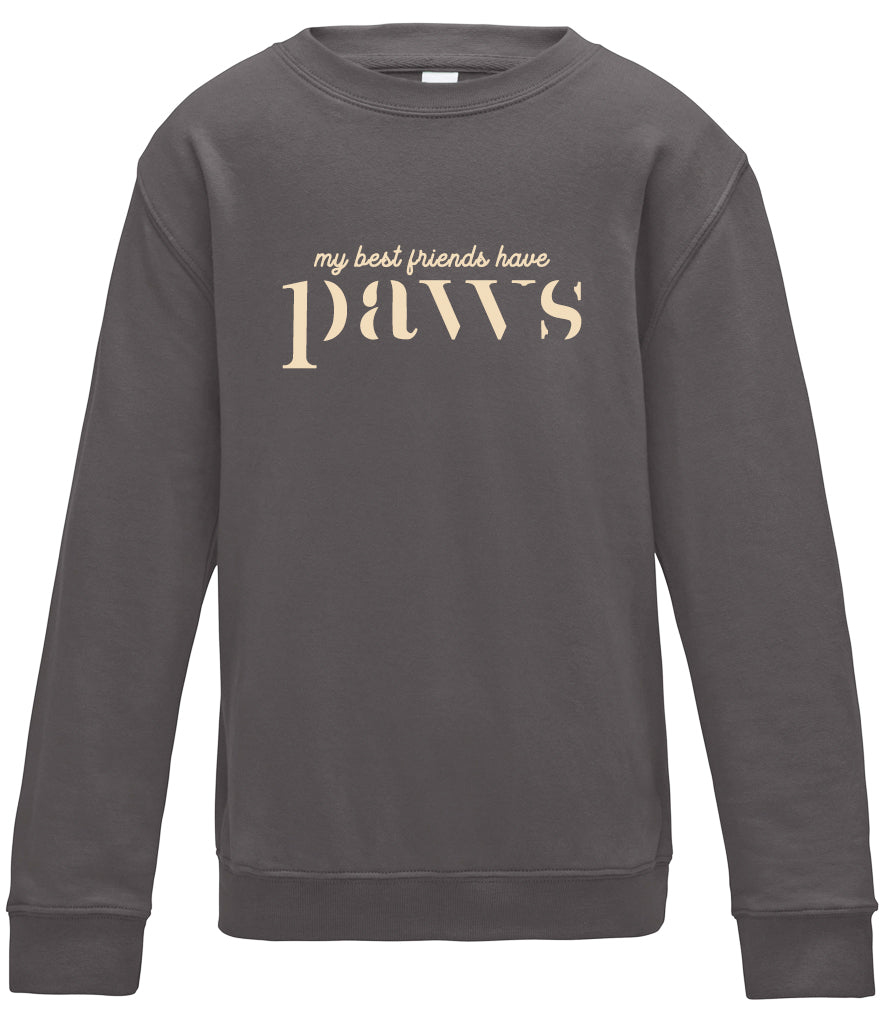 'My Best Friends Have PAWS' Older Kids Sweatshirt