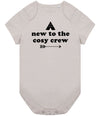 'new to the cosy crew' - organic baby bodysuit