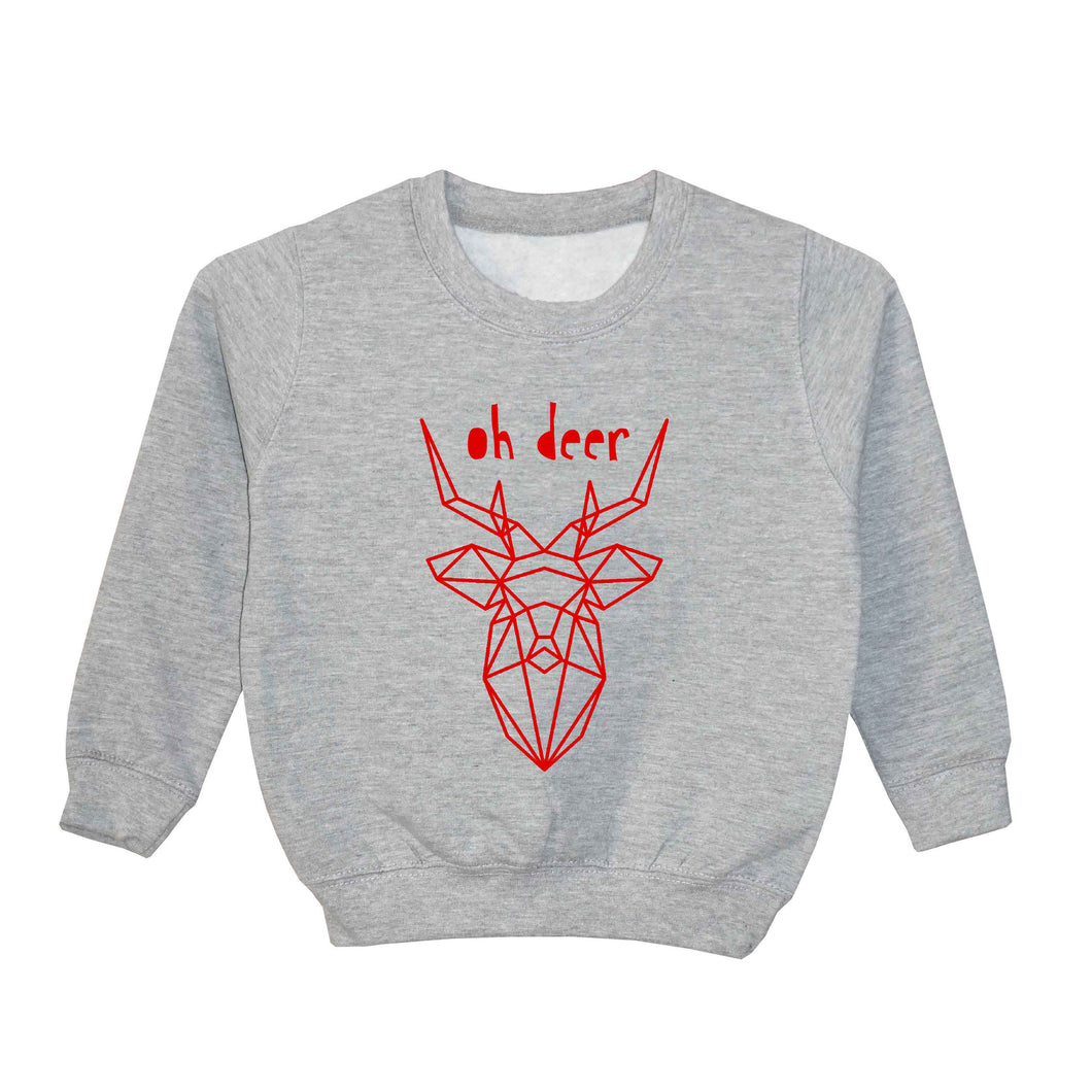 'Oh Deer' Kids Christmas Sweatshirt
