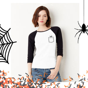 'There's a spider in my pocket' Raglan T-Shirt