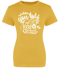 'Hold The Key' Ladies Slogan T-Shirt